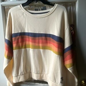 crew neck sweatshirt / runs big